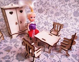 Заготовка для творчества Набор мебели в деревянной коробке - Smiledecor фото 5