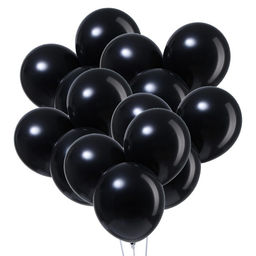 Воздушные шары латексные 12", металл, 100 шт., чёрные