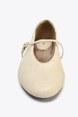 LEATHER BALLERINA - Zara фото 5