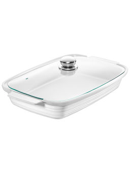 Блюдо д/запекания и сервировки 1,8 л 34*21,5*10,5 см Шелк со стеклянной крышкой, прямоугольное - Elan gallery фото 5