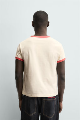 RIB T-SHIRT WITH CONTRAST HEART - Zara фото 3