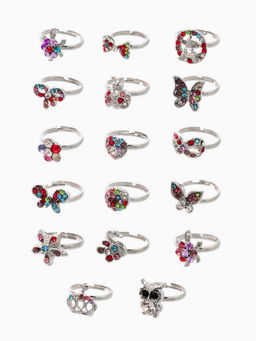 Цена за 36 шт. Кольцо «Выбражулька. Драгоценность», стразы, безразмерное, форма МИКС, МИКС