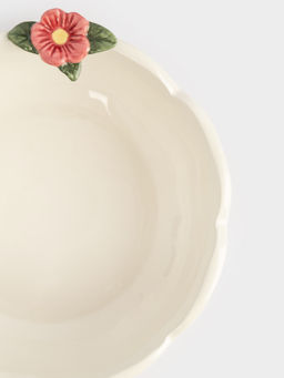 Салатник, 16х6 см, 690 мл, керамика, молочный, Цветок, Gentle flower - Anna lafarg фото 6