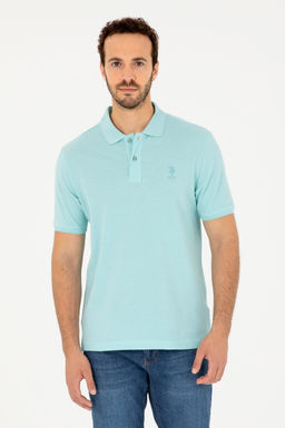 Мужская футболка водно-зеленого цвета Неожиданная скидка в корзине