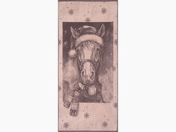 Полотенце махровое 6с102.411ж1 Лошадь новогодняя(т.с.мальв1) 67х150см