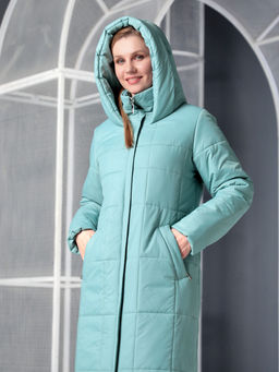 25417 Пальто св.зеленый - Dizzyway фото 8