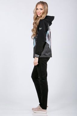 Толстовка из футера  комбинированного с плащевкой - А+б коллекция фото 4