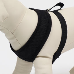 Шлейка мягкая из неопрена, размер S, ОШ 24 см, ОГ 24-34 см, чёрная - Пижон фото 2