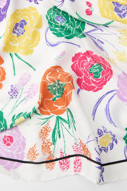 PRINTED SATIN SCARF - Zara фото 5