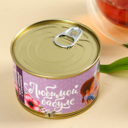 Чай подарочный чёрный в консервной банке Любимой бабуле, вкус: клубника, 50 г - Фабрика счастья фото 4