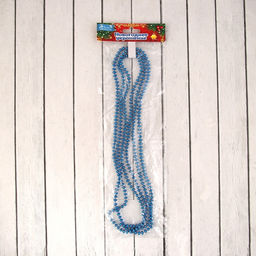 Цена за 3 шт. Бусы на ёлку Бусинки, длина 2 м, d=4 мм, синие - Зимнее волшебство фото 3