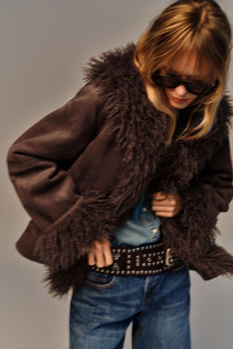 DOUBLE-FACED FAUX FUR JACKET - Zara фото 5