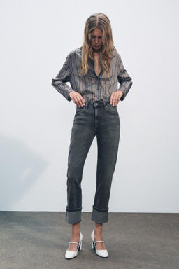 ZW COLLECTION SLIM MID-WAIST JEANS - Zara фото 16