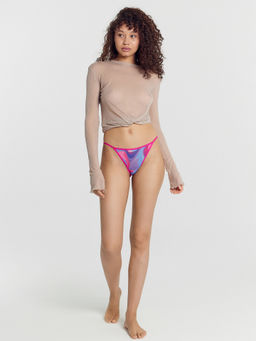 Цена за 2 штуки! Трусы женские бразилиана разноцветные разноцветная абстракция 412476 - Mark formelle фото 4