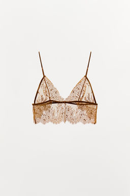 LACE TRIANGLE BRALETTE - Zara фото 4