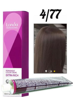 Стойкая краска 4/77 шатен интенсивно-коричневый LondaColor