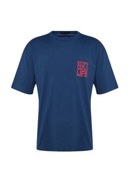 TRENDYOL MAN Gri Oversize/Genis Kesim Bisiklet Yaka Yaz? Bask?l? %100 Pamuklu T-Shirt TMNSS21TS1685 - Trendyolmilla фото 16