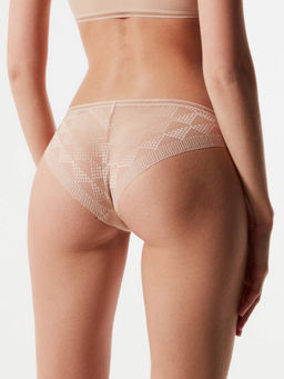 CONTE Трусы бразилиана из хлопка с итальянским кружевом DEMURE LBR 1281 skin