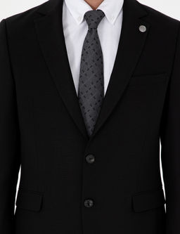 Siyah Extra Slim Fit Tak_m Elbise