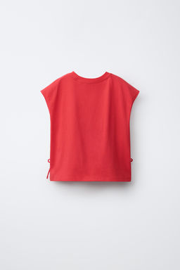 CAMISETA DETALLE PUNTO CROCHET / Rojo - Zara фото 2