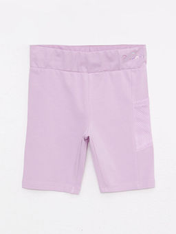 Beli Lastikli Bask?l? K?z ?ocuk K?sa Tayt