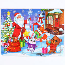 Пазл большой Весёлый праздник, 30 элементов - Лесная мастерская фото 2