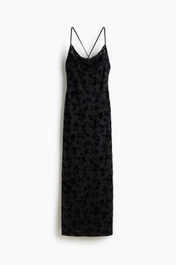 Vestido de tirantes con estampado afelpado