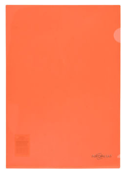 Цена за 5 шт. Папка-уголок INFORMAT А4, пластик 180 мкм, красная