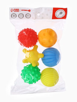 Развивающие тактильные мячики «Космос», с пищалкой, в наборе 6 шт., МИКС, Крошка Я