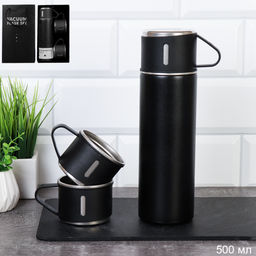 Термос 0,5 л и 3 кружки / TERB-599 /уп 24/ В подарочной коробке - ГалеонТрейд фото 2