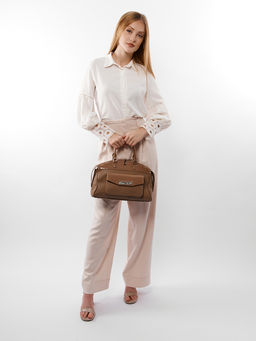 LACCOMA сумка WJA9729-коричневый эко кожа хлопок фото 3