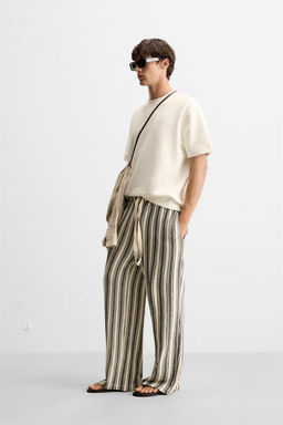 STRIPED JACQUARD TROUSERS - Zara фото 4