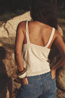 COMBINED STRAP KNIT TOP - Zara фото 2