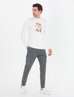 Серые меланжевые спортивные штаны-джоггеры