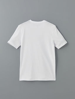 Bisiklet Yaka K?sa Kollu Bask?l? Penye Erkek Ti??rt