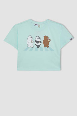 Футболка We Bare Bears с круглым вырезом и короткими рукавами для девочек - Defacto фото 7