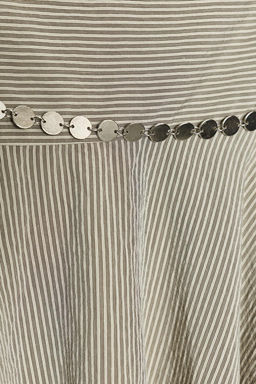STRIPED ASYMMETRIC BELT MIDI SKIRT - Zara фото 5