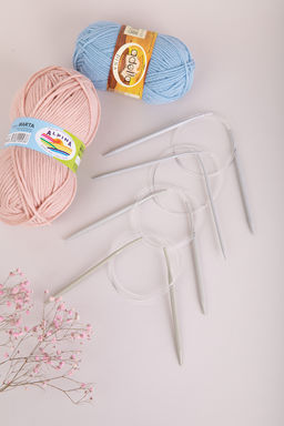 Спицы GAMMA круговые KNC алюминий d 3.5 мм 80 см 1 шт с покрытием  фото 6