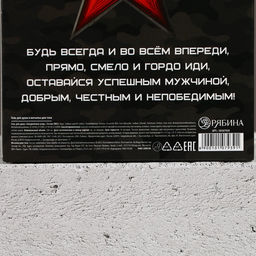 Подарочный набор 23 Февраля: гель для душа 200 мл и мочалка для тела, HARD LINE