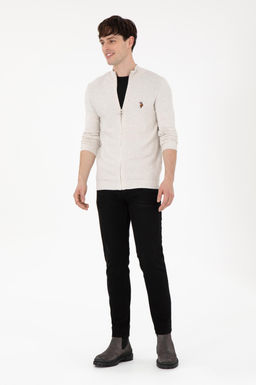 Мужской базовый трикотажный кардиган Stone Melange Неожиданная скидка в корзине - U.s. polo assn фото 4