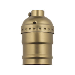 DLC-V-H01/E27 BRONZE Патрон декоративный, серия Vintage. Без выключателя. Материал алюминий. Цвет бронза. ТМ Uniel.
