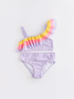 Renk Bloklu K?z ?ocuk Bikini