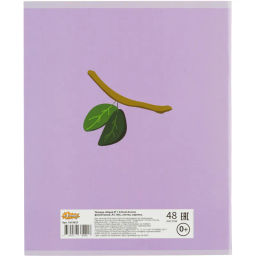 Тетрадь общая А5 48л Avocat фиол.,клет,скреп, ВД-лак