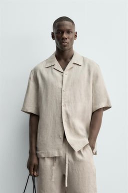100% LINEN RELAXED FIT SHIRT - Zara фото 10