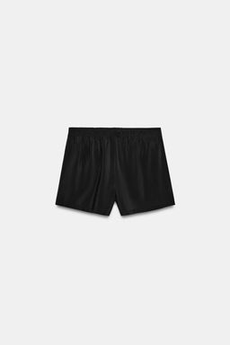 SHORTS FLUIDOS GOMA BOTONES / Negro - Zara фото 5
