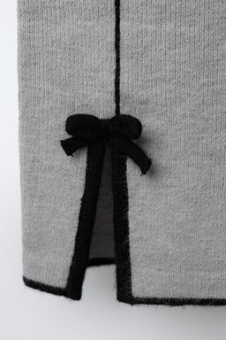 STRAIGHT FIT KNIT TROUSERS WITH BOWS - Zara фото 4