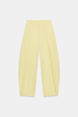 PANTAL?N BALLOON PLIEGUES / Amarillo claro