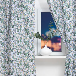 Комплект штор для кухни с подхватами Сamellia 145х180см-2 шт., 100% п/э - Этель фото 2