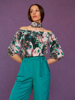 Блуза с открытыми плечами - Marchello marchellini фото 3