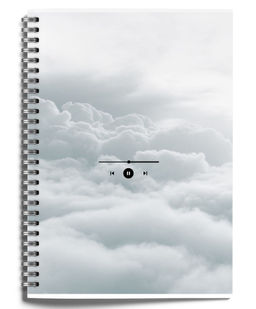 Тетрадь 80 л. А4 клетка, на гребне, LOREX SOUND IN CLOUDS офсет, мелованный картон, soft touch, запечатка форзаца - Buro фото 3